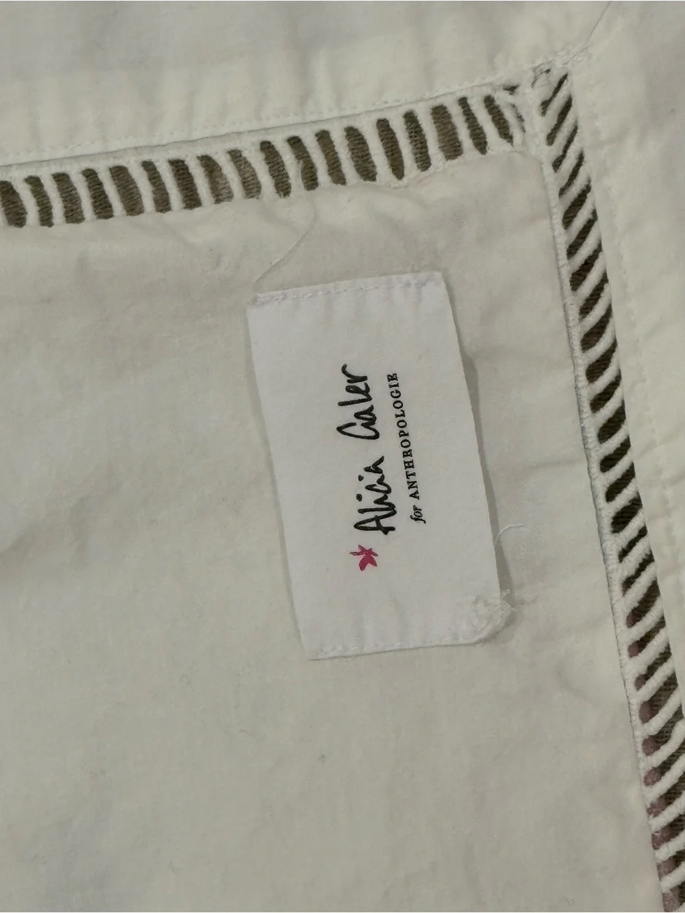 Anthropologie Alicia Galer Sketched Petalwork Shams, Set of 2